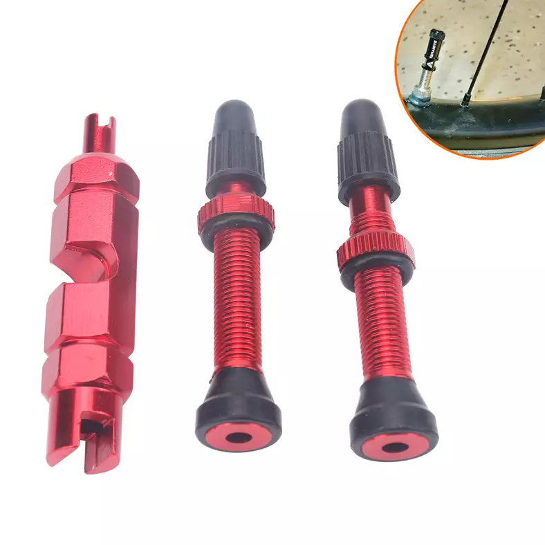 Two combinations of French bicycle valve core removable valve mouth and disassembly tool 40mm gas mouth