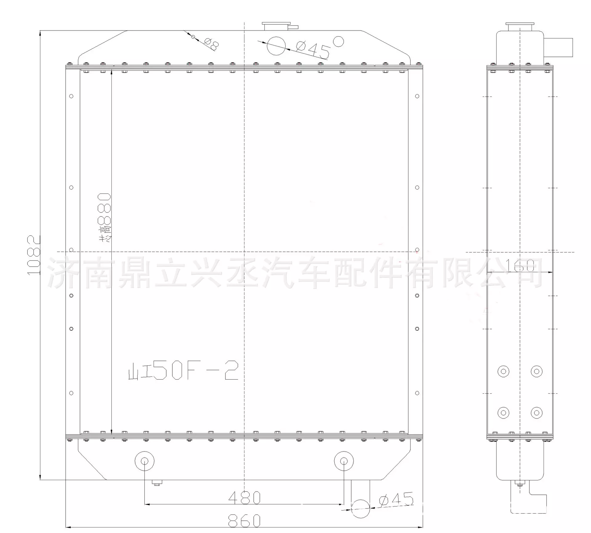 Yamongong loader water tank radiator mountain industry 50F 50F-2 650 650BS manufacturers
